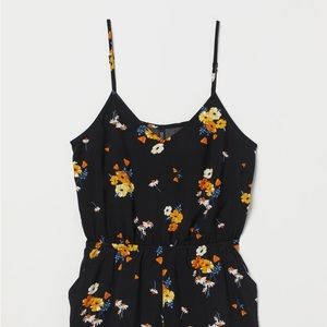 H&M floral romper - black and yellow - used size S